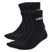 adidas Linear Crew Socks Cushioned Socks 6 Pair Pack, Black/White, 5-6 Years