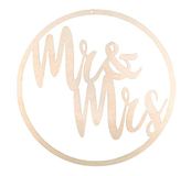 Rayher 62935505 H-krans Mr&Mrs, FSCMixCred, 30 cm ø, naturel