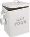 Goodivery ® conteneur pour nourriture pour chat avec couvercle en bois, 2,50 l, blanc
