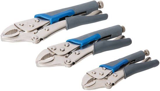 Silverline 3-Delige Zelf-Vergrendelende Soft-Grip Tangen Set
