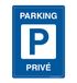 AUA SIGNALETIQUE - Voorgeboorde plaat met afgeronde hoeken – Privé – 300 x 420 mm, aluminium Dibond 3 mm