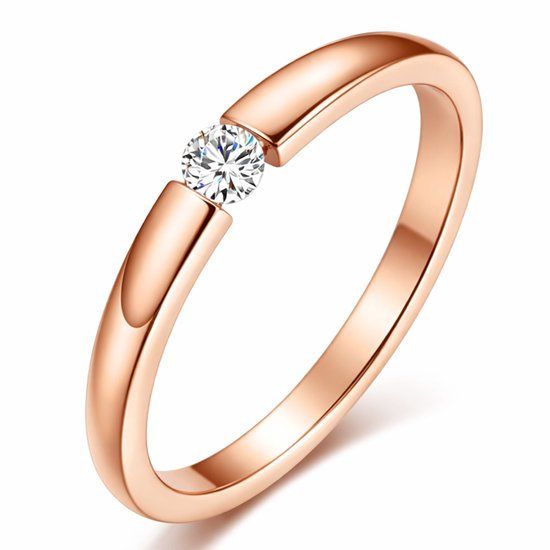 Cilla Jewels edelstaal ring Crystal Rose-15mm