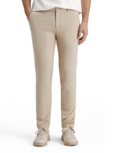 Scotch & Soda Mott Slim Fit Jersey Chino Pants - Men - Parchment Melange 7433 - 31W / 32L
