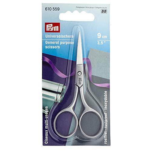 prym 610559 universele schaar volledig staal 3 1/2''' 9 cm, staal, zilver