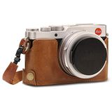 MegaGear MG1604 Leica D-Lux 7 Ever Ready Echt lederen camera halve tas met draagriem - bruin