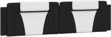 vidaXL Hoofdbordkussen "Viana" 193 cm kunstleer zwart en wit