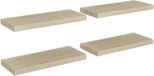 vidaXL Wandschappen - zwevend - 4 stuks - 60x23,5x3,8 cm - MDF - eikenkleurig