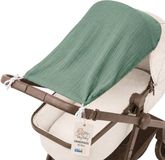Totsy baby ASE Spolka Akcyjna Zonbescherming Kinderwagen 70 x 45 cm UV Zonwering Baby Mousseline Schaduwdoek voor Buggy Sportwagen Wandelwagen tegen Zon Wind en Regen Opvouwbaar Salie Mousseline