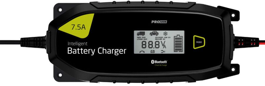 ProUser IBC7500B - intelligente acculader met Bluetooth - 6/12Volt