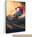 OneMillionCanvasses Canvas schilderij - Mountainbike - Man - Fiets - Sport - Bos - 60x90 cm