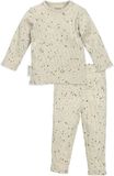 Meyco Baby Pyjama en côtes Mini Pois - Sable Mélangé - 74/80