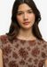 Superdry Flocked Mesh Top à Manches Courtes Femme Brun Taupe Taille 6
