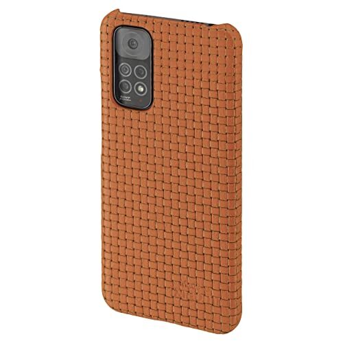 Maxfield Made for Xiaomi Back Case, lederen beschermhoes, telefoonhoes voor Redmi Note 11 & Redmi Note 11S, handgemaakt in Europa - zwart