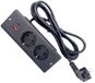Merkloos Tafelstopcontact met 2 stopcontacten, 1 USB-aansluiting, 1 PD20W TYPE-C-aansluiting en 1,5 meter kabel