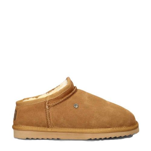 Warmbat Australia suède pantoffels cognac