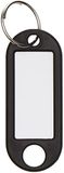 WEDO Sleutelhanger met ring en verwisselbaar, beschrijfbaar etiket, 100 stuks
