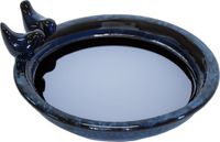 Mega Collections Vogelbad/voederschaal - donkerblauw - keramiek - D30 x H11 cm