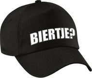 Bellatio Decorations Biertje? Drank feest petje - baseball cap - zwart - volwassenen - vrijgezellenfeest