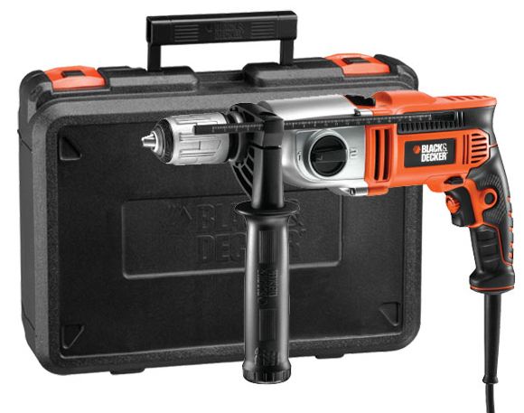 BLACK+DECKER KR1102K - Klopboormachine - 1100W - 74Nm - 50mm (hout) - 16mm (staal) - 20mm (steen) - 2 snelheden - incl. koffer