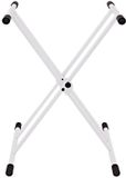 Gear4music X-Frame Dubbel Versterkte Keyboard Standaard, Wit
