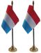 Merkloos / Sans marque Shoppartners Bv Nederland tafelvlaggetjes - 2x stuks - 10 x 15 cm - met gouden standaard - H27 cm - landen versiering - feestartikelen