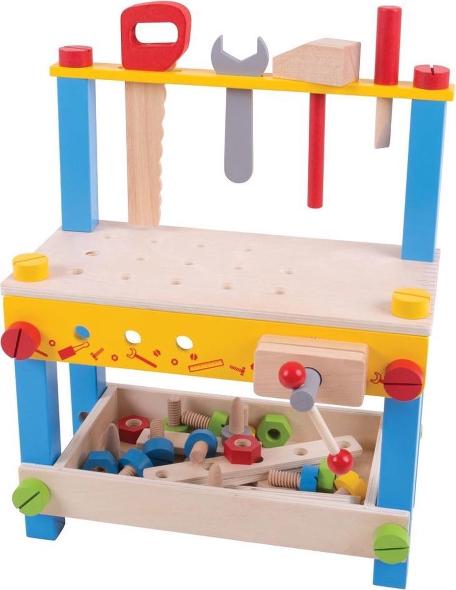 Bigjigs Toys My First Houten Werkbank met hulpmiddelen