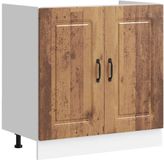 vidaXL Spoelbakonderkast Kalmar 80x46x81,5 cm Bewerkt Hout Oud Hout