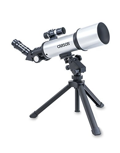 Carson Optical Carson SkyChaser 70 mm refractor beginners-telescoop met tafelstatief voor volwassenen en kinderen vergroting tot 133,5 x voor observaties aan de hemel en op de aarde