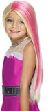 Metamorph Barbie glitter pruik voor kinderen