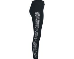 Urban Classics Lace Striped Dames Legging - Zwart - S