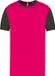 Proact TopTex Group Tweekleurig herenshirt jersey met korte mouwen 'Proact' Pink/Dark Grey - XS