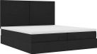vidaXL Ottoman Bed with Mattresses 200x200cm Fabric Black