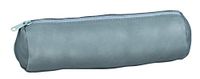 Oxford Elba Étui à stylos, rond, 22 x 6 cm, avec fermeture éclair, cuir, gris