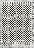 Surya EKTA Modern Zwart Tapijt met Schaakbordpatroon 160x213cm
