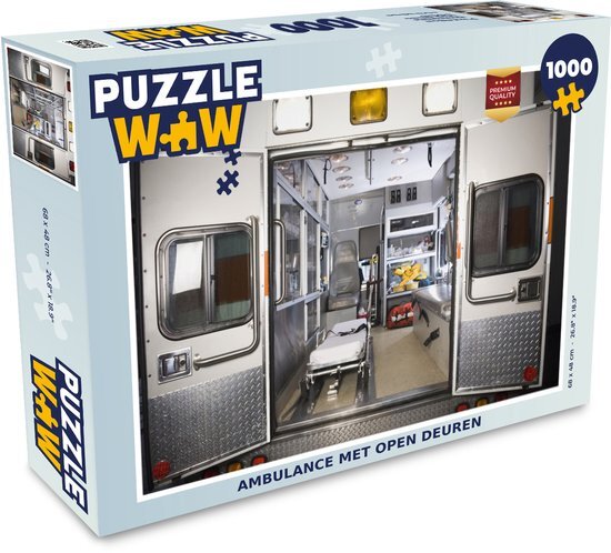 MuchoWow Puzzel Ambulance met open deuren - Legpuzzel - Puzzel 1000 stukjes volwassenen