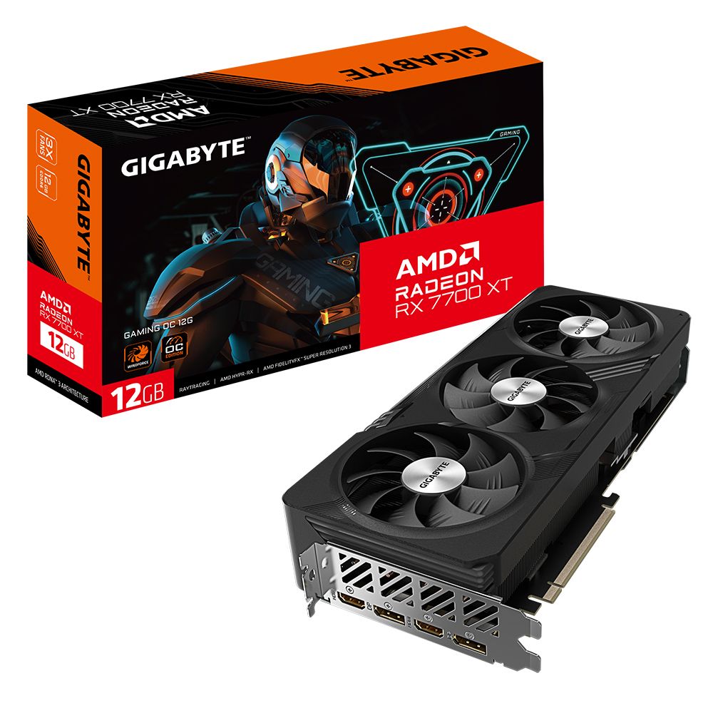 GIGABYTE Radeon RX 7700 XT GAMING OC 12G - Graphics Card - 12GB GDDR6