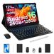 DOOGEE U12 Tablet PC Android 16 12'' S-scherm 24GB RAM (6GB+18GB) 128GB 9000mAh Batterij UNISOC T7255 Widevine L1 Dubbele Luidsprekers