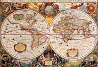 Bluebird Puzzle legpuzzel Antique World Map - 1.000 stukjes karton