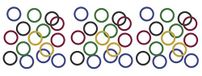 Beistle 53671 sportfeestringen, luxe sprankelende confetti, 1.5 oz tafeldecoratie, internationale benodigdheden, papier, rood/blauw/groen/goud/zwart