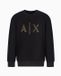 Armani Exchange Sweatshirt Zwart Lange Mouw Ronde Hals Katoen Logo Herfst/Winter 2024 Maat L