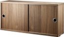 String Armoire à portes coulissantes noyer, 78x20 cm