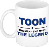 Bellatio Decorations Naam cadeau Toon - The man, The myth the legend koffie mok / beker 300 ml