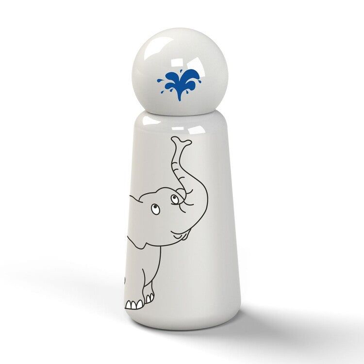 Lund Skittle Drinkfles - 300 ml - Olifant - Grijs/RVS