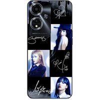 Maniacase Etui Oppo A59 5G zwartroze signatuur foto