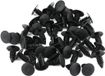 Rivets automobiles, attaches rapides, clips, supports de fixation de pare-chocs, noir, 50 pièces