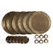 Penguin Home Onderzetters Met Glazen Kralen, Servet ringen en ronde placemats 18-delig Set, Antiek Goud