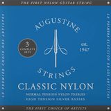 Augustine 3-pack snarenset klassieke gitaar - AU-CLBU/3 - Blue - Regular trebles - High tension basses