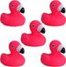 Shenzhen Haorui Industrial Technology Co., Ltd. Set de 5 pièces peint à la main et sans latex, parfait pour les fêtes, les anniversaires, Noël, les baby showers et plus encore - 6 cm de haut (mini flamant rose)
