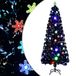vidaXL Kerstboom met LED-sneeuwvlokken 240 cm glasvezel zwart