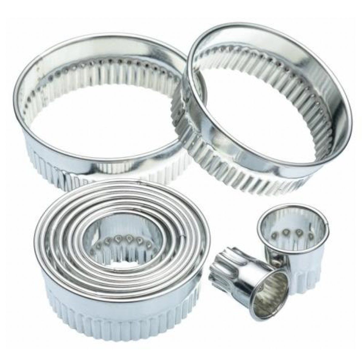 Kitchen Craft Uitstekerset geribbeld cirkel - 5028250118349